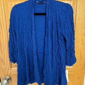 SnoSkins Blue Cardigan NEW WITH TAGS *Size Medium*